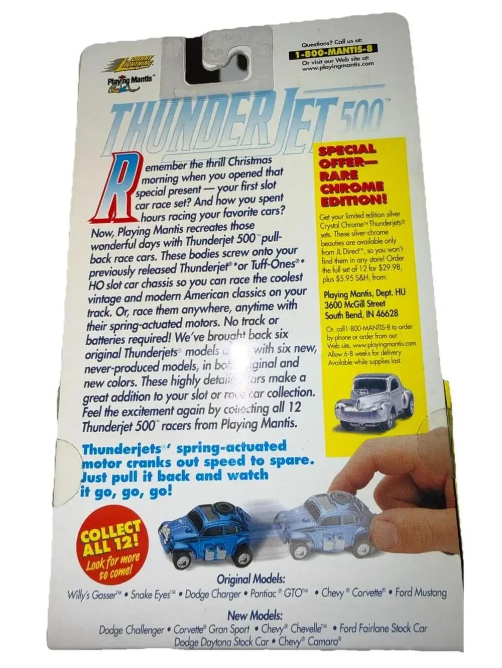 Johnny Lightning Thunderjet 500 Hot Pink Mustang Convertible Pull Back Racing